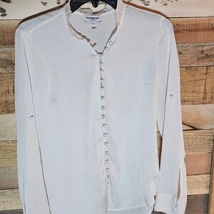 Express Women’s White Button-Up Shirt